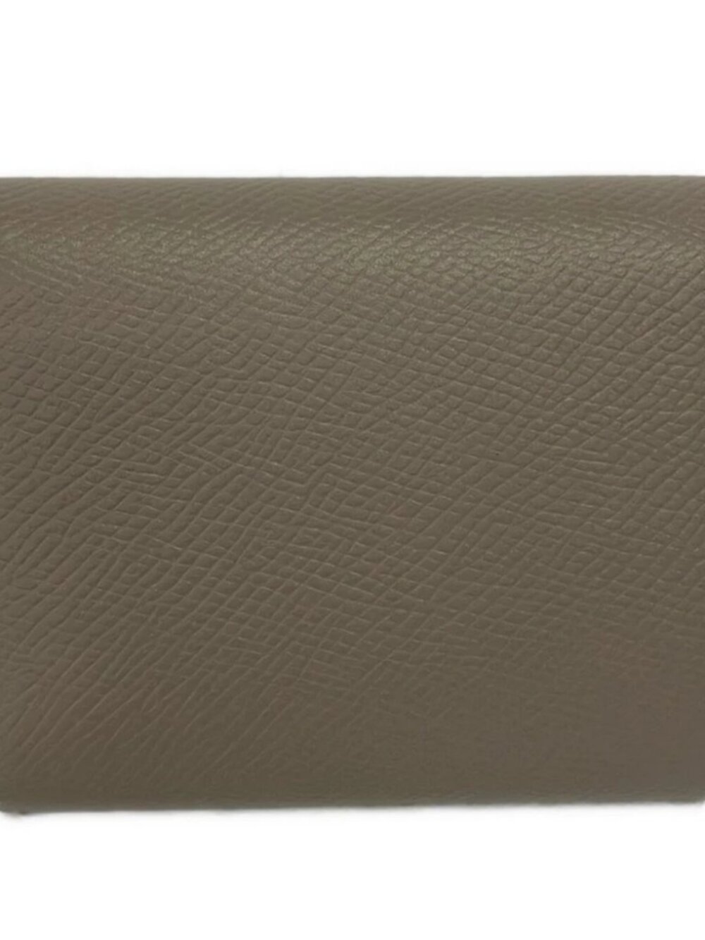CELINE - Gray Beige Grained Calfskin Trifold Wallet - Picture 2 of 6